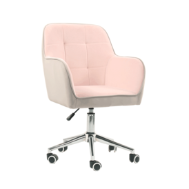 Irodai szék, Velvet szövet rózsaszín/szürke, FELTON